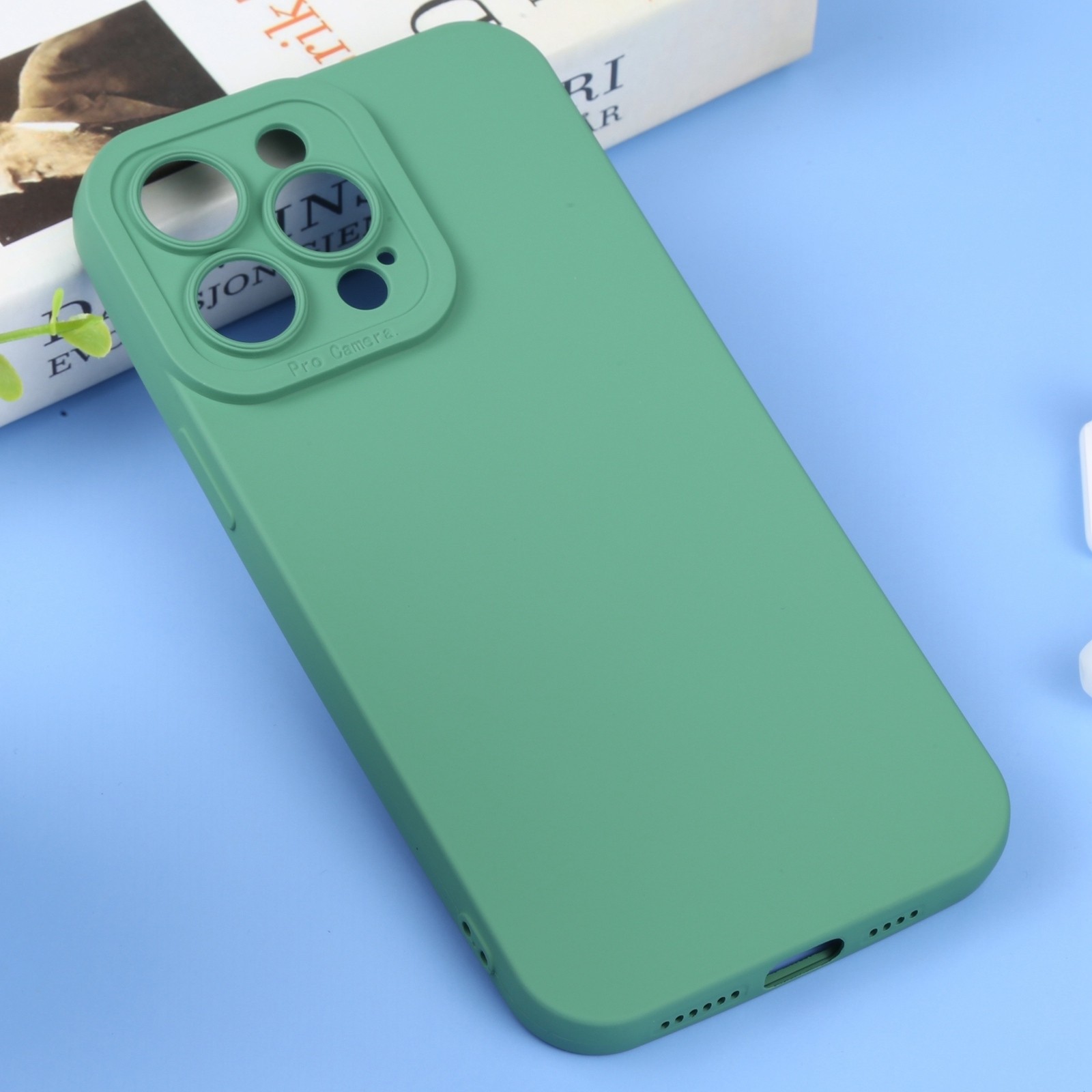 iPhone 14 Pro Max Θήκη Σιλικόνης Πράσινη Liquid Silicone Full Coverage Phone Case Green