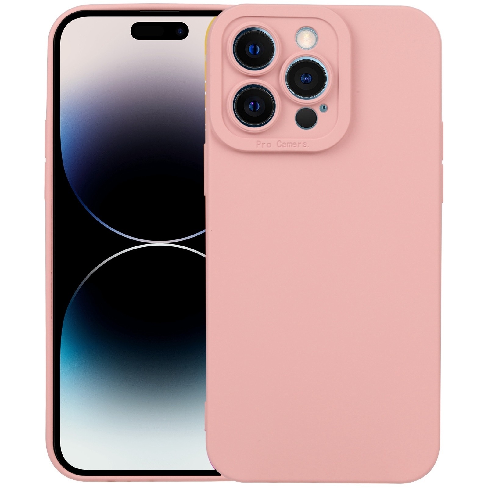iPhone 14 Pro Max Θήκη Σιλικόνης Ροζ Liquid Silicone Full Coverage Phone Case Pink