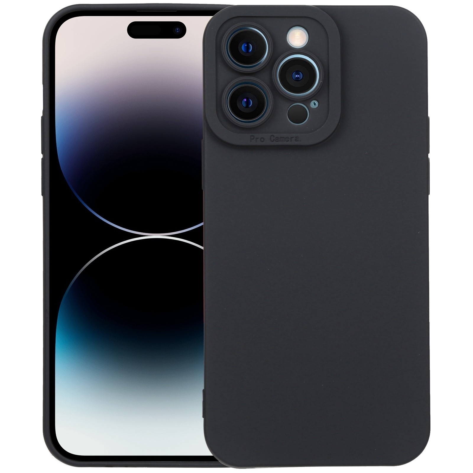 iPhone 14 Pro Max Θήκη Σιλικόνης Μαύρη Liquid Silicone Full Coverage Phone Case Black