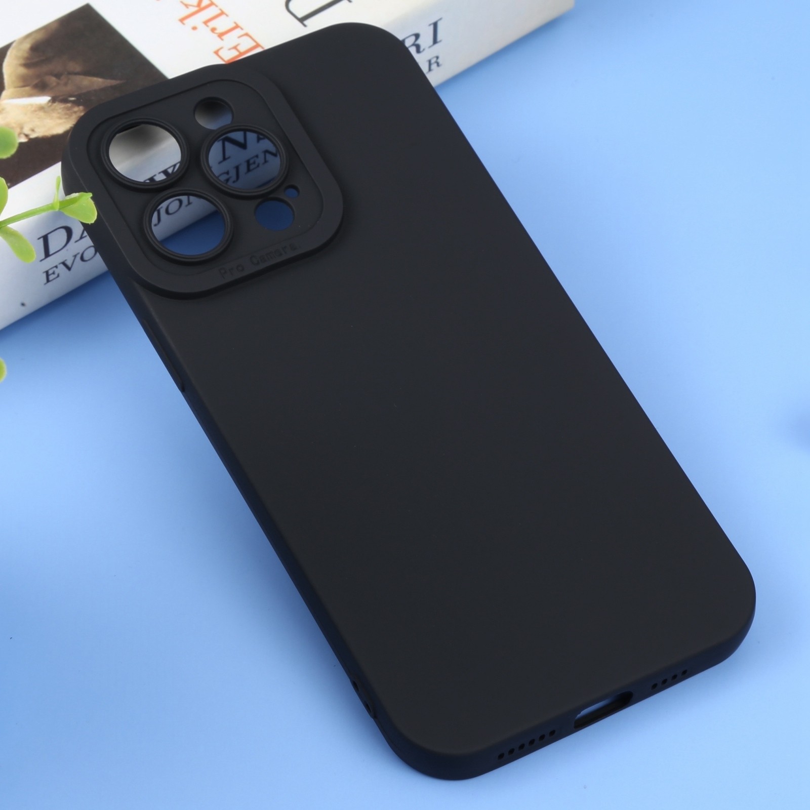 iPhone 14 Pro Max Θήκη Σιλικόνης Μαύρη Liquid Silicone Full Coverage Phone Case Black