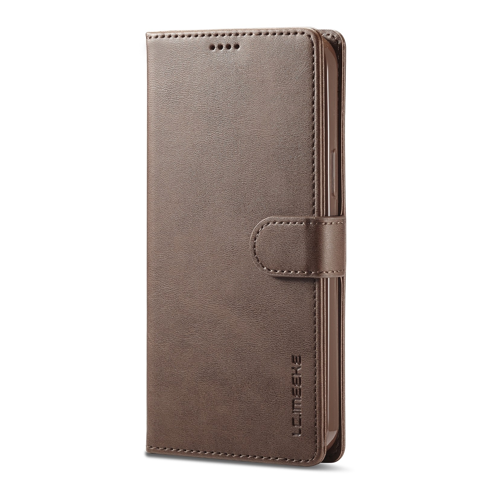 iphone 14 Pro Max Θήκη Βιβλίο Καφέ LC.IMEEKE Calf Texture Phone Case Brown