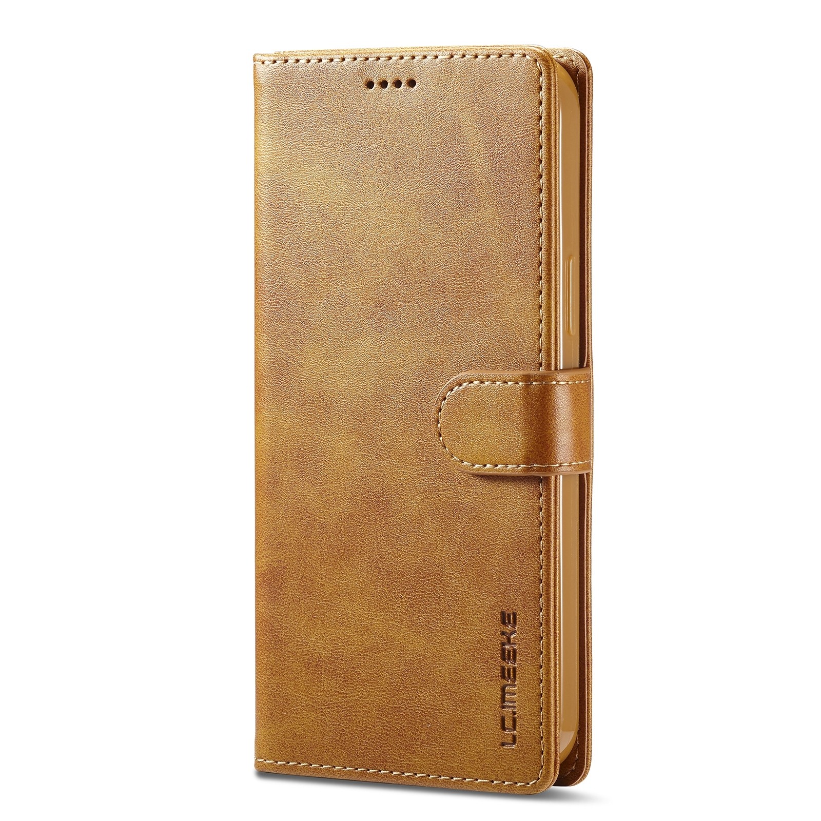 iphone 14 Pro Max Θήκη Βιβλίο Κίτρινο LC.IMEEKE Calf Texture Phone Case Yellow
