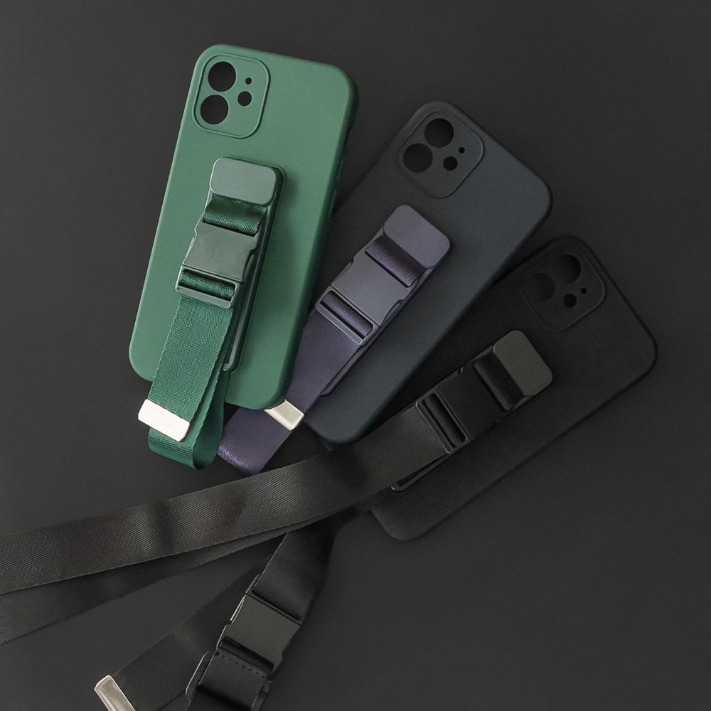 iPhone 13 Θήκη Σιλικόνης Rope case Gel Lanyard Cover Chain Purse Lanyard