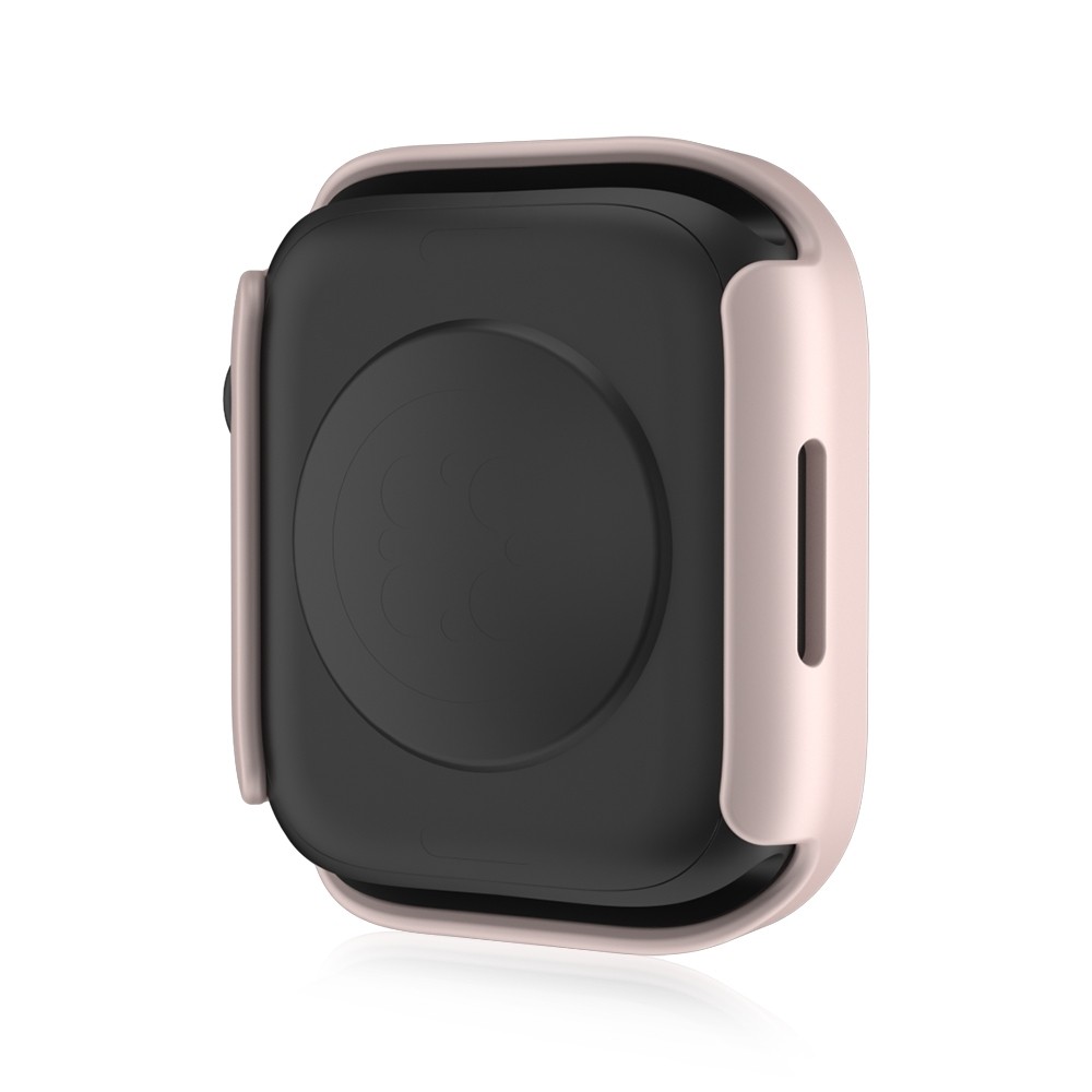 Apple Watch Series 7 45mm Life Waterproof Frosted 2 in 1 PC Frame + Tempered Glass Protective Case Pink
