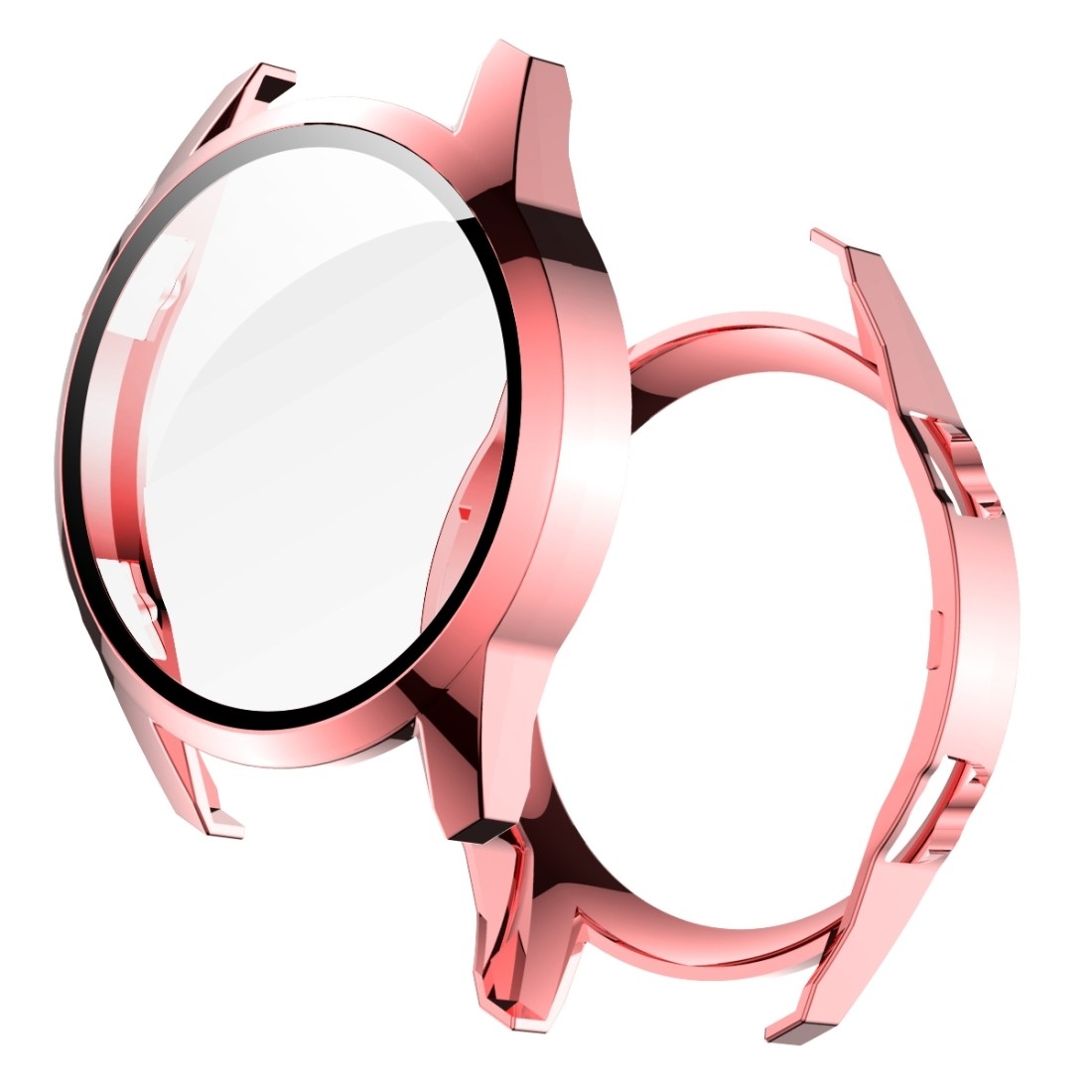 Huawei watch GT2 46MM 2 in 1 Tempered Glass Screen Protector + Fully Plating PC Case Pink