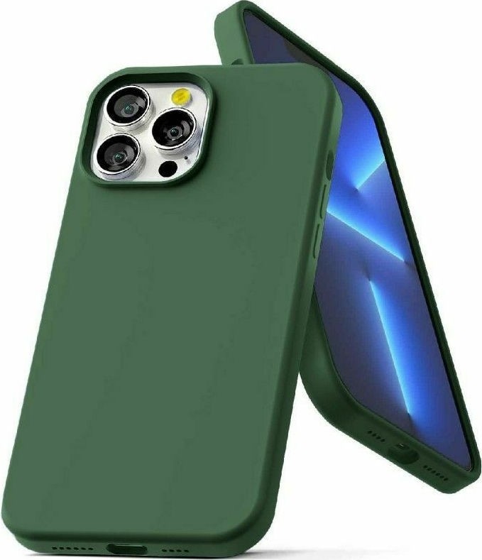 iPhone 14 Pro Max Θήκη Σιλικόνης Πράσινη Solid Silicone Phone Case Olive Green