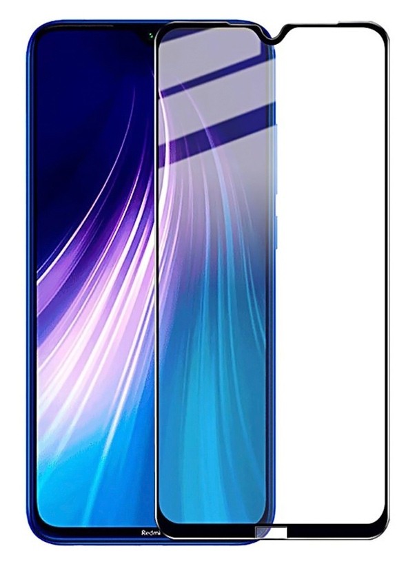 Xiaomi Redmi Note 8T Προστατευτικό Τζαμάκι Μαύρο Full Glue 6D Tempered Glass Black