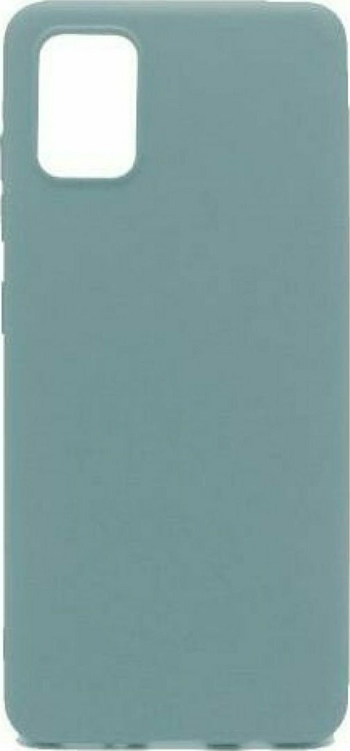 Samsung Galaxy A51 4G Θήκη Σιλικόνης Γκρι - Μπλε Matt TPU Silicone Case Gray - Blue