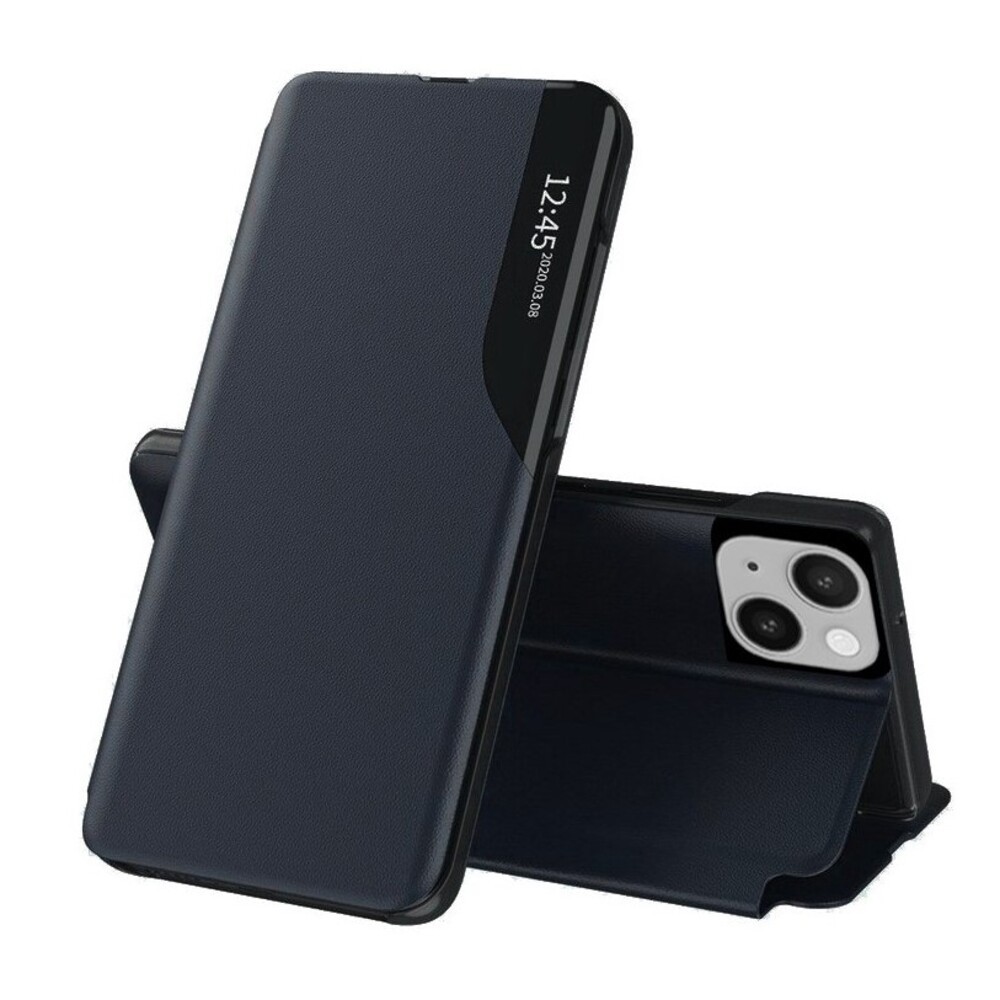 Tel1 iPhone 14 Eco Leather View Θήκη Βιβλίο - Blue