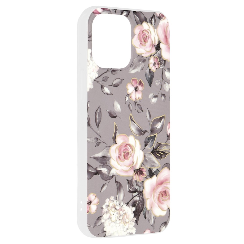 iPhone 13 Pro Max Θήκη Σιλικόνης Techsuit Marble Series Back Cover Bloom of Ruth Gray