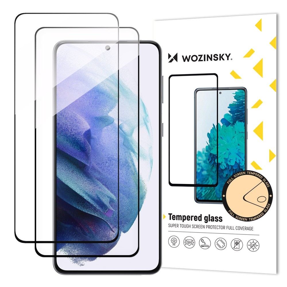 Samsung Galaxy S23 5G Προστατευτικό Τζαμάκι Μαύρο 2 TEMAXIA Wozinsky Full Glue Full Screen Tempered Glass Black