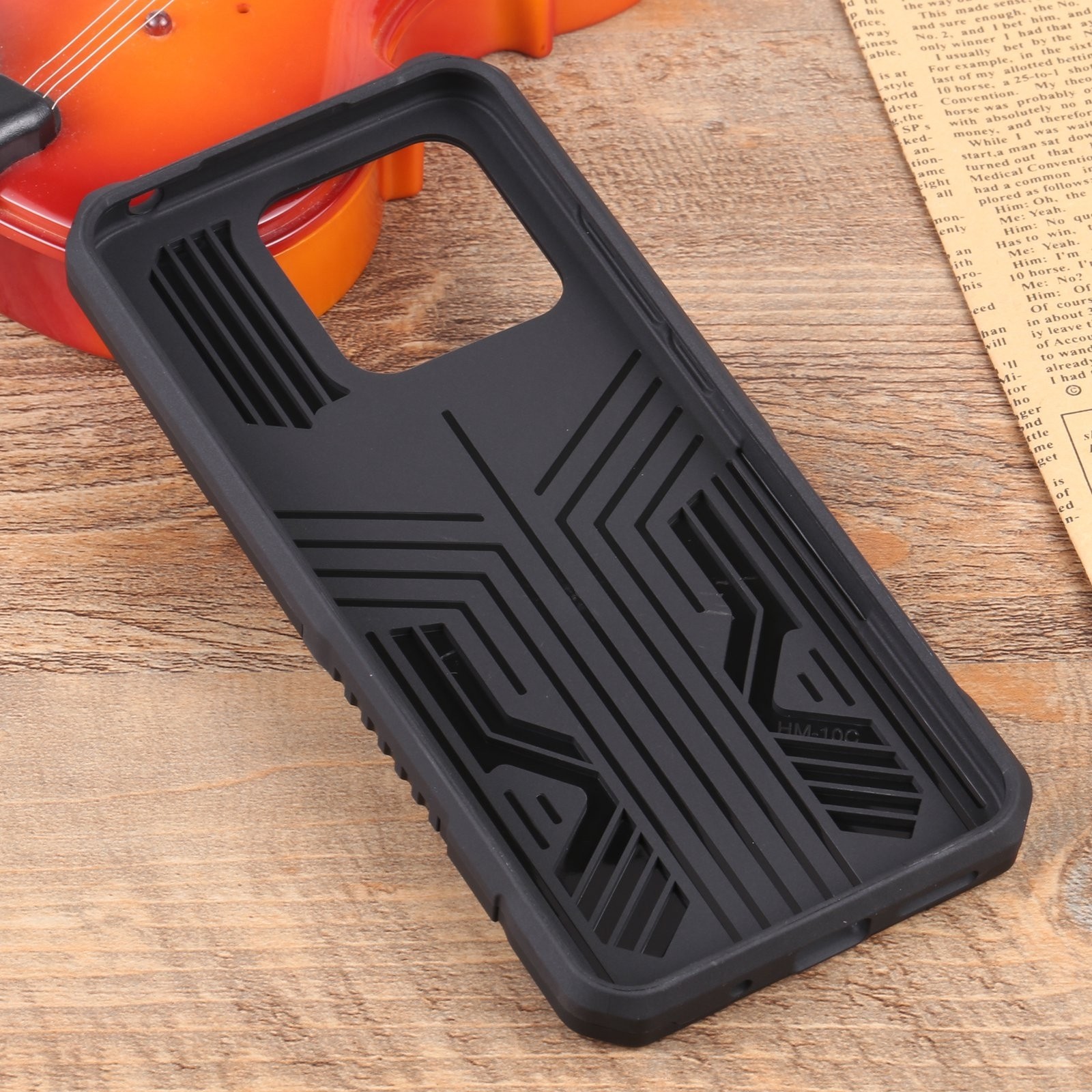 Xiaomi Redmi 10C Θήκη Μαύρη με Λουράκι Vanguard Lanyard Kickstand TPU + PC Phone Case Black