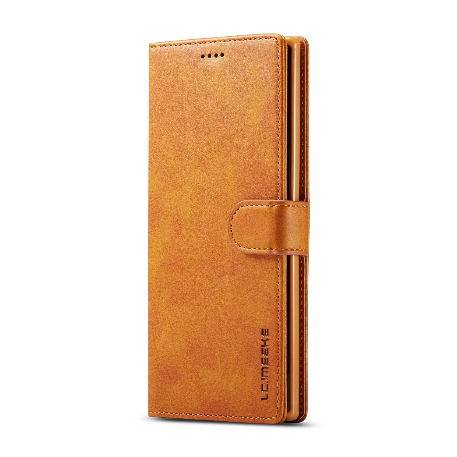 Samsung Galaxy A13 4G Θήκη Βιβλίο Ανοιχτό Καφέ LC.IMEEKE Calf Texture Phone Case Light Brown