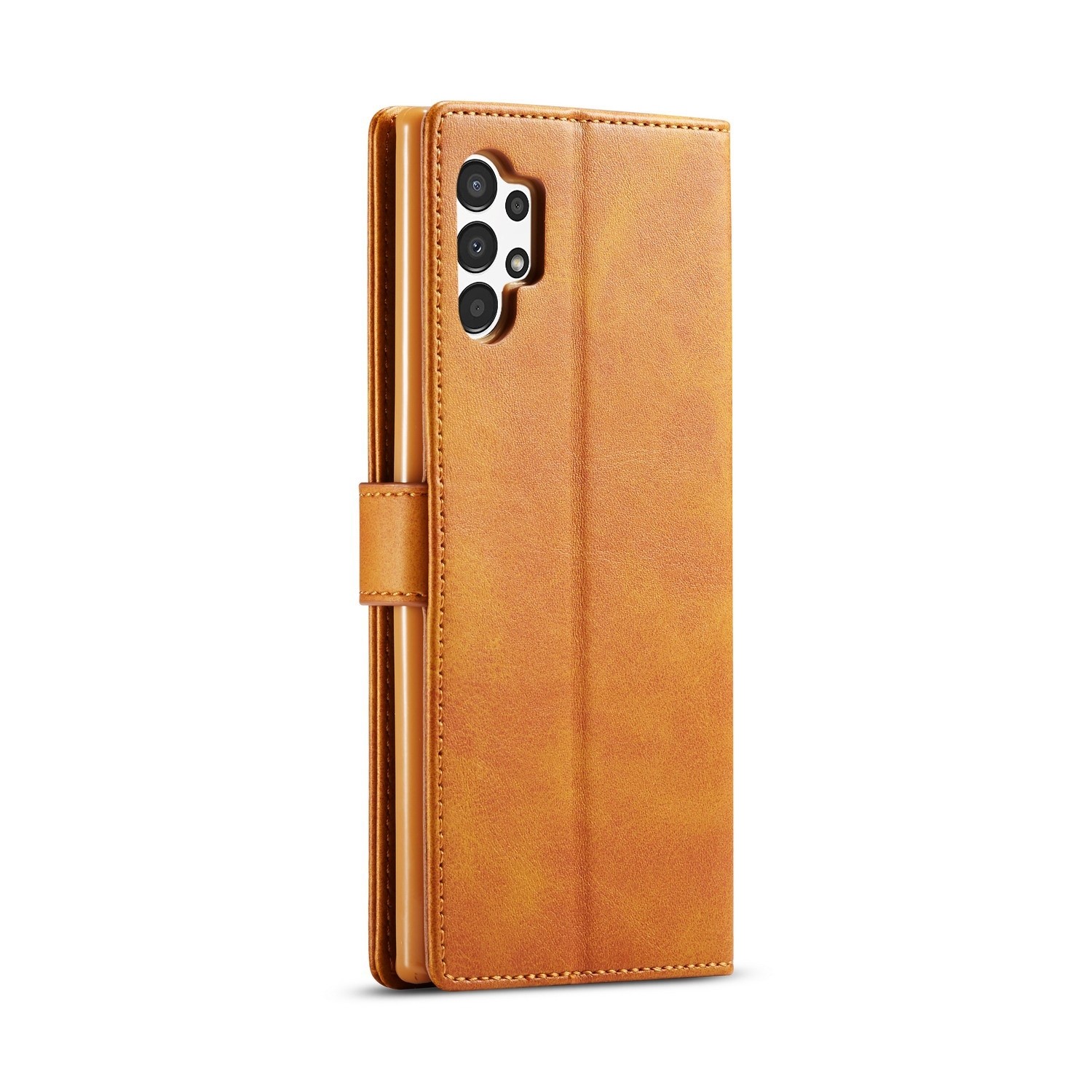 Samsung Galaxy A13 4G Θήκη Βιβλίο Ανοιχτό Καφέ LC.IMEEKE Calf Texture Phone Case Light Brown