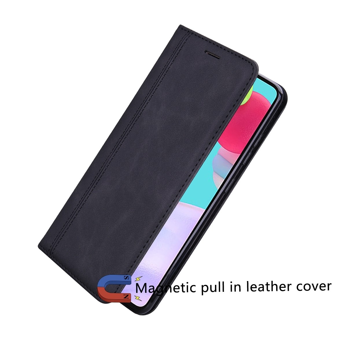 Samsung Galaxy A53 5G Θήκη Βιβλίο Μαύρο Frosted Business Magnetic Flip Phone Case Black