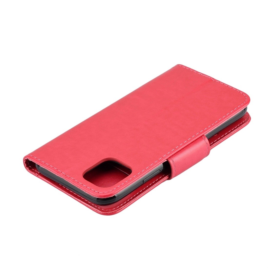 iPhone 11 Θήκη Βιβλίο Κόκκινο Πεταλούδες Butterfly Flower Pattern Horizontal Flip Case Red