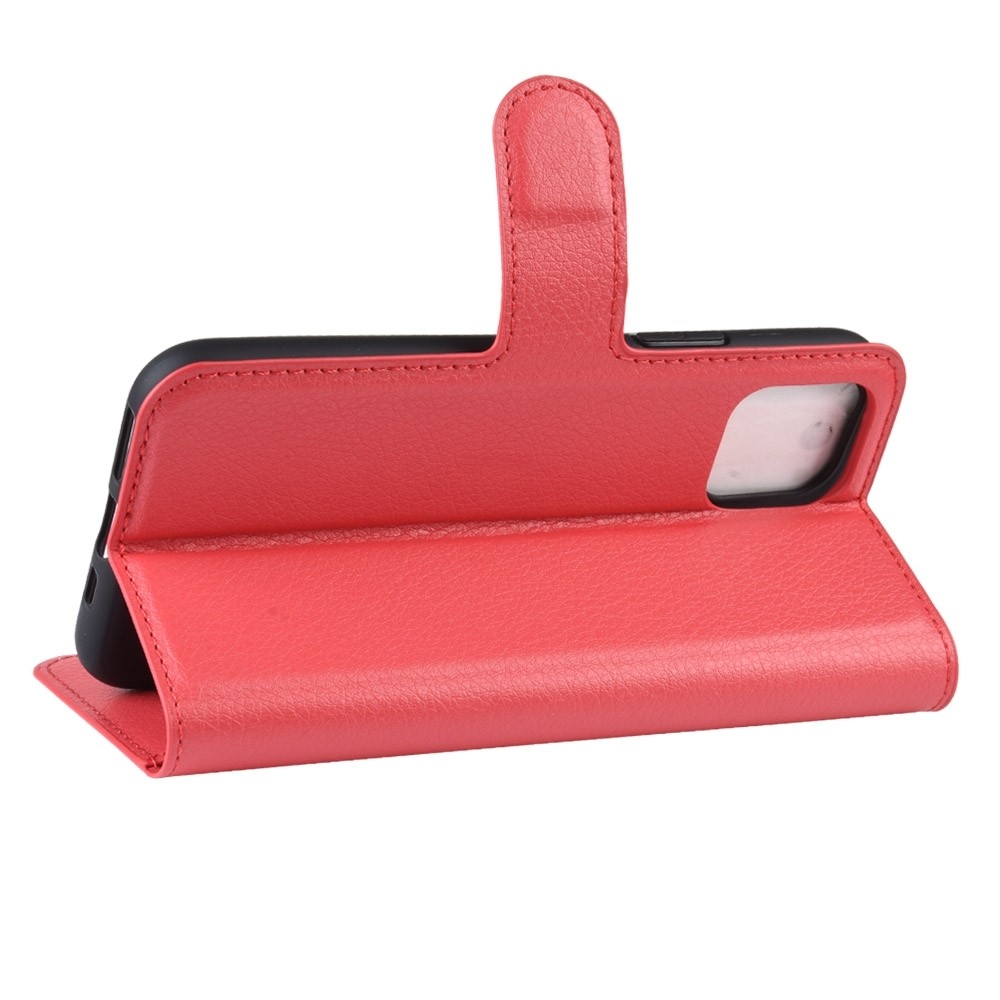 iPhone 11 Θήκη Βιβλίο Κόκκινο Litchi Texture Horizontal Flip Case Red