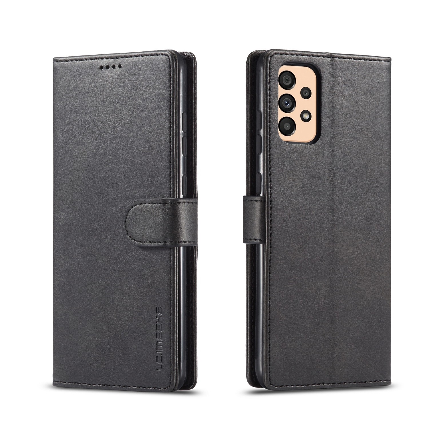 Samsung Galaxy A33 5G Θήκη Βιβλίο Μαύρο LC.IMEEKE Calf Texture Phone Case Black