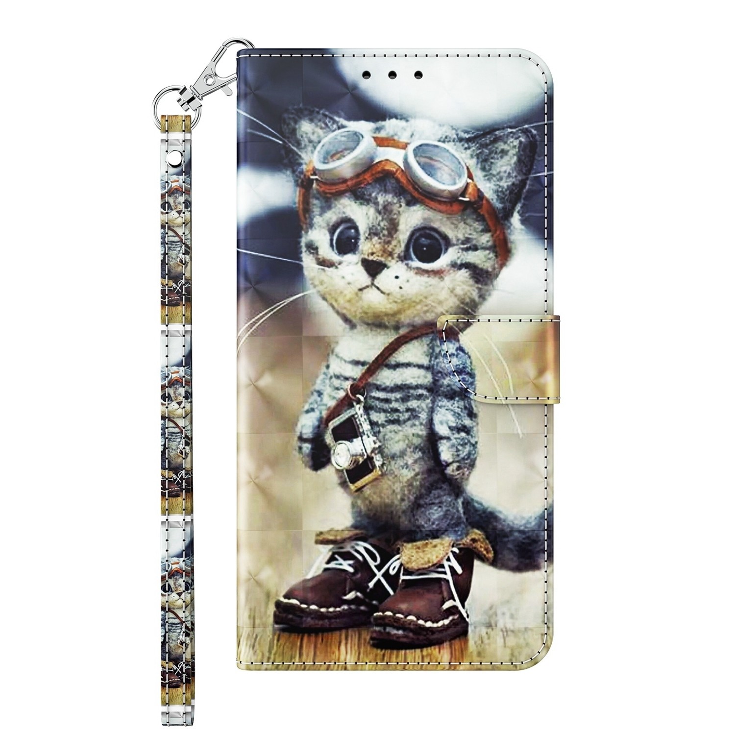 Samsung Galaxy A33 5G Θήκη Βιβλίο 3D Painted Phone Case Naughty Cat