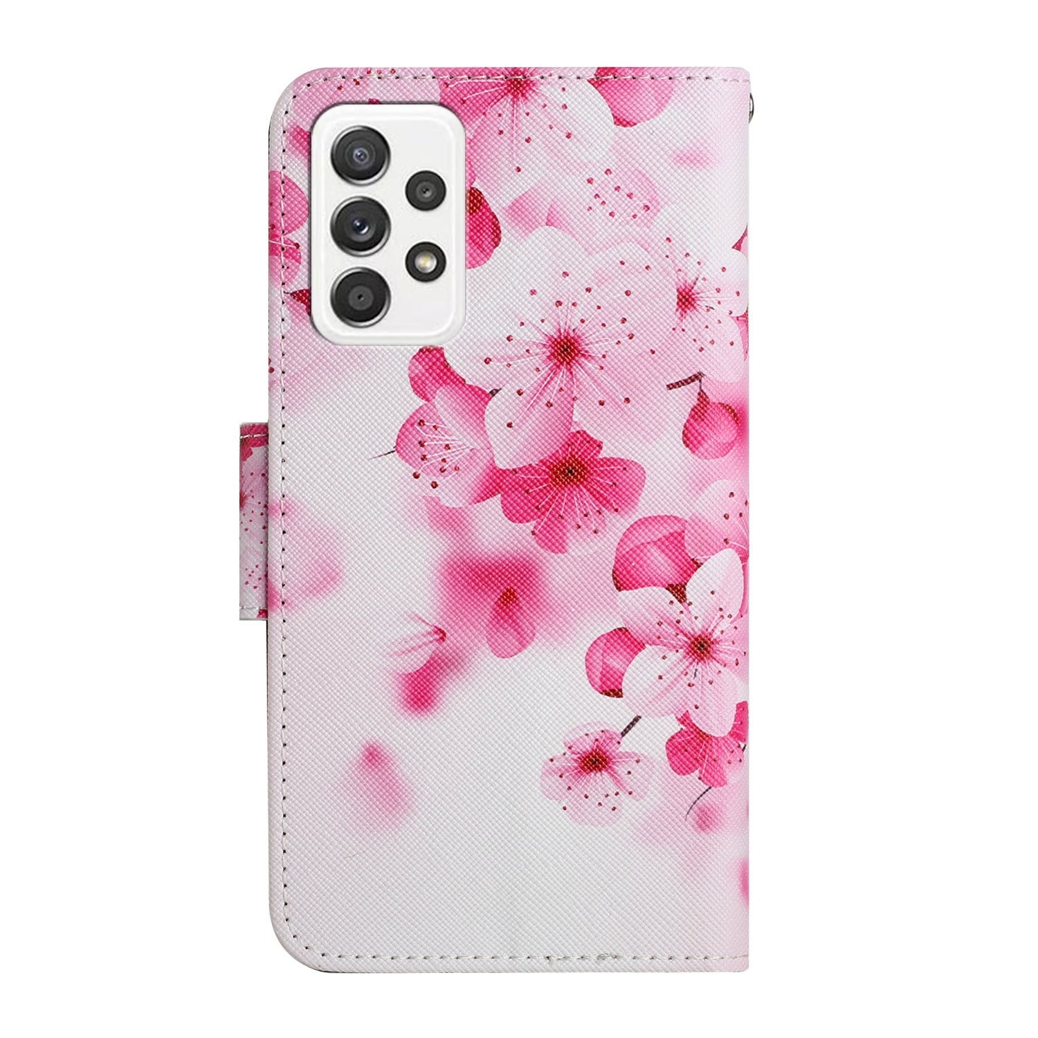 Samsung Galaxy A33 5G Θήκη Βιβλίο Painted Pattern Horizontal Flip Phone Case Red Flower