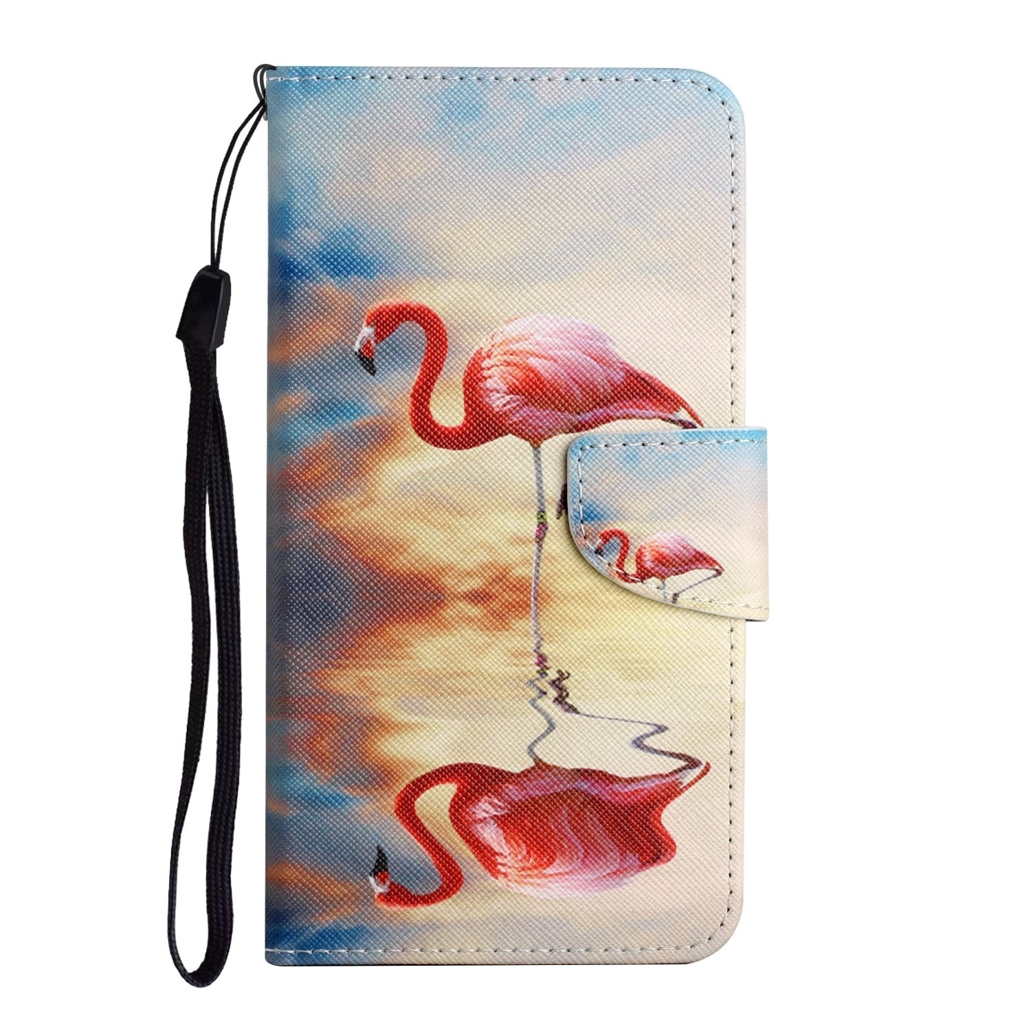 Samsung Galaxy A33 5G Θήκη Βιβλίο Painted Pattern Horizontal Flip Phone Case Flamingo