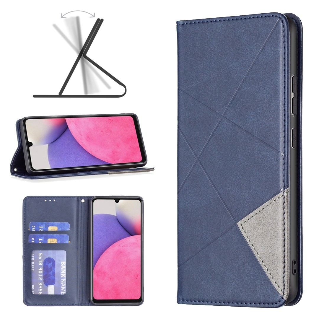 Samsung Galaxy A33 5G Θήκη Βιβλίο Μπλε Prismatic Invisible Magnetic Phone Case Blue