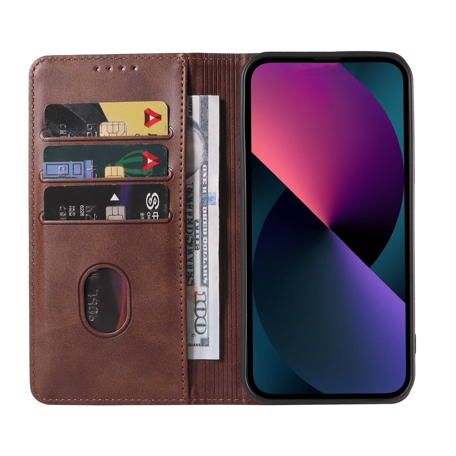 Samsung Galaxy A33 5G Θήκη Βιβλίο Καφέ Calf Texture Magnetic Flip Phone Case Brown
