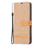 Xiaomi Redmi 12C Θήκη Βιβλίο Καφέ Color Block Denim Texture Phone Case Brown