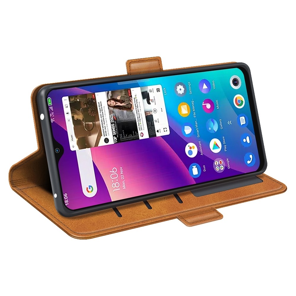 TCL 306 / 305 / 30 SE / 30 E Θήκη Βιβλίο Ανοιχτό Καφέ Dual-side Magnetic Buckle Phone Case Light Brown