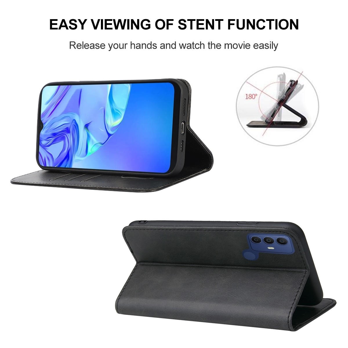 TCL 306 / 305 / 30 SE / 30 E Θήκη Βιβλίο Μαύρο Magnetic Closure Phone Case Black