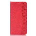 TCL 20Y / Alcatel 1S 2021 Θήκη Βιβλίο Κόκκινο Magnetic Buckle Retro Texture Phone Case Red