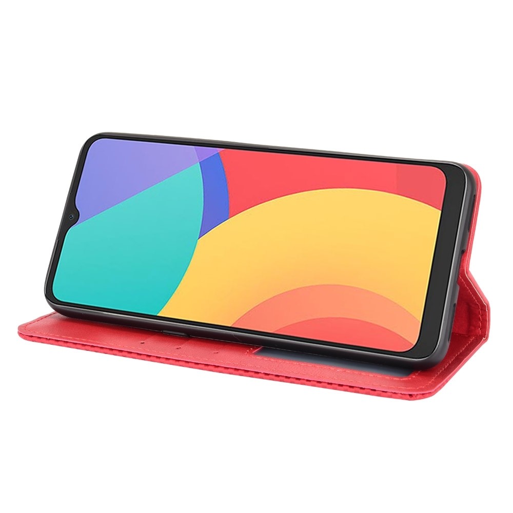 TCL 20Y / Alcatel 1S 2021 Θήκη Βιβλίο Κόκκινο Magnetic Buckle Retro Texture Phone Case Red