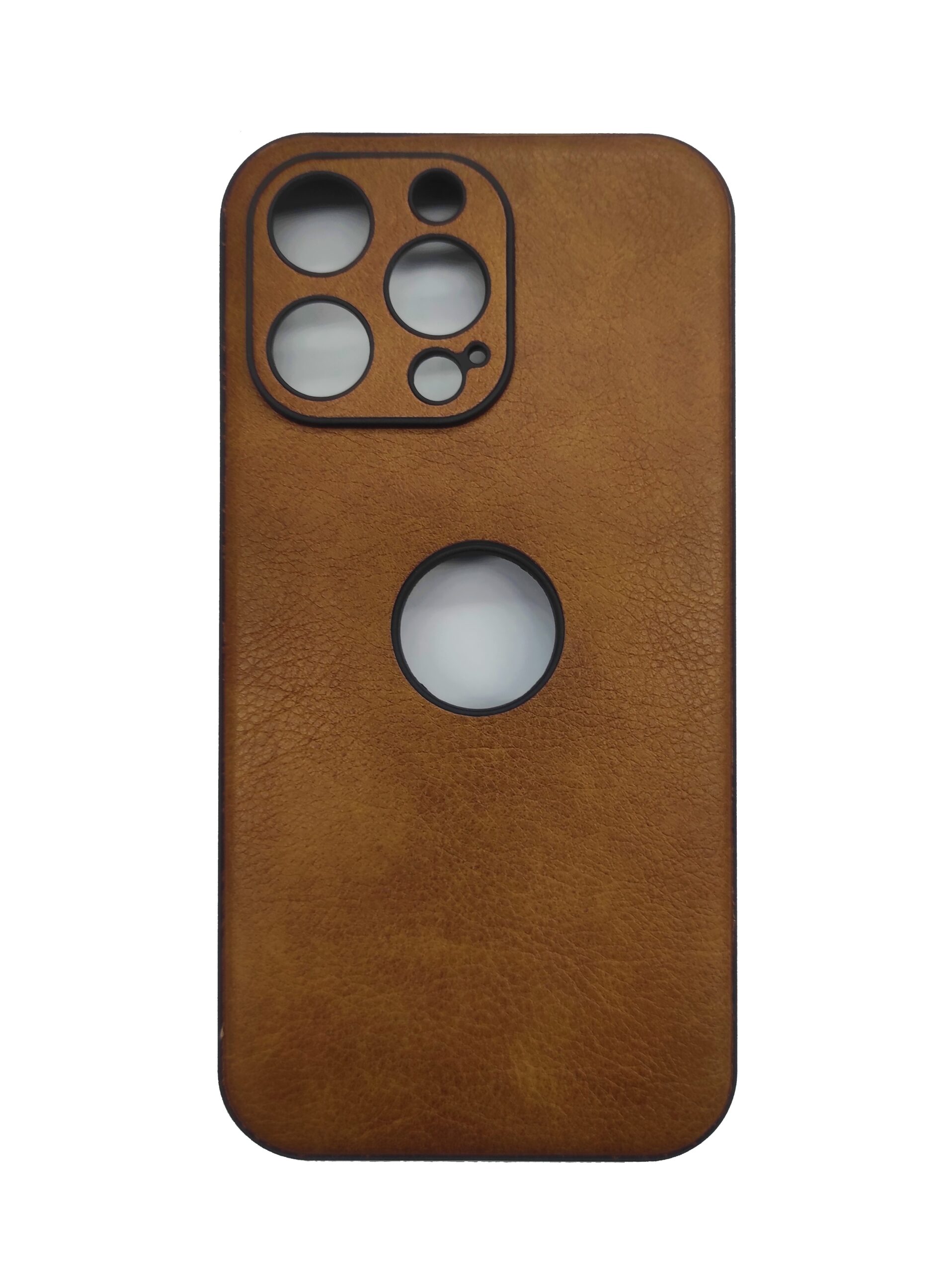iPhone 13 Pro Θήκη Καφέ PU Leather Black Profile Semihard Cover Case Brown