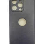 iPhone 13 Pro Θήκη Σκούρο Μπλε PU Leather Black Profile Semihard Cover Case Dark Blue
