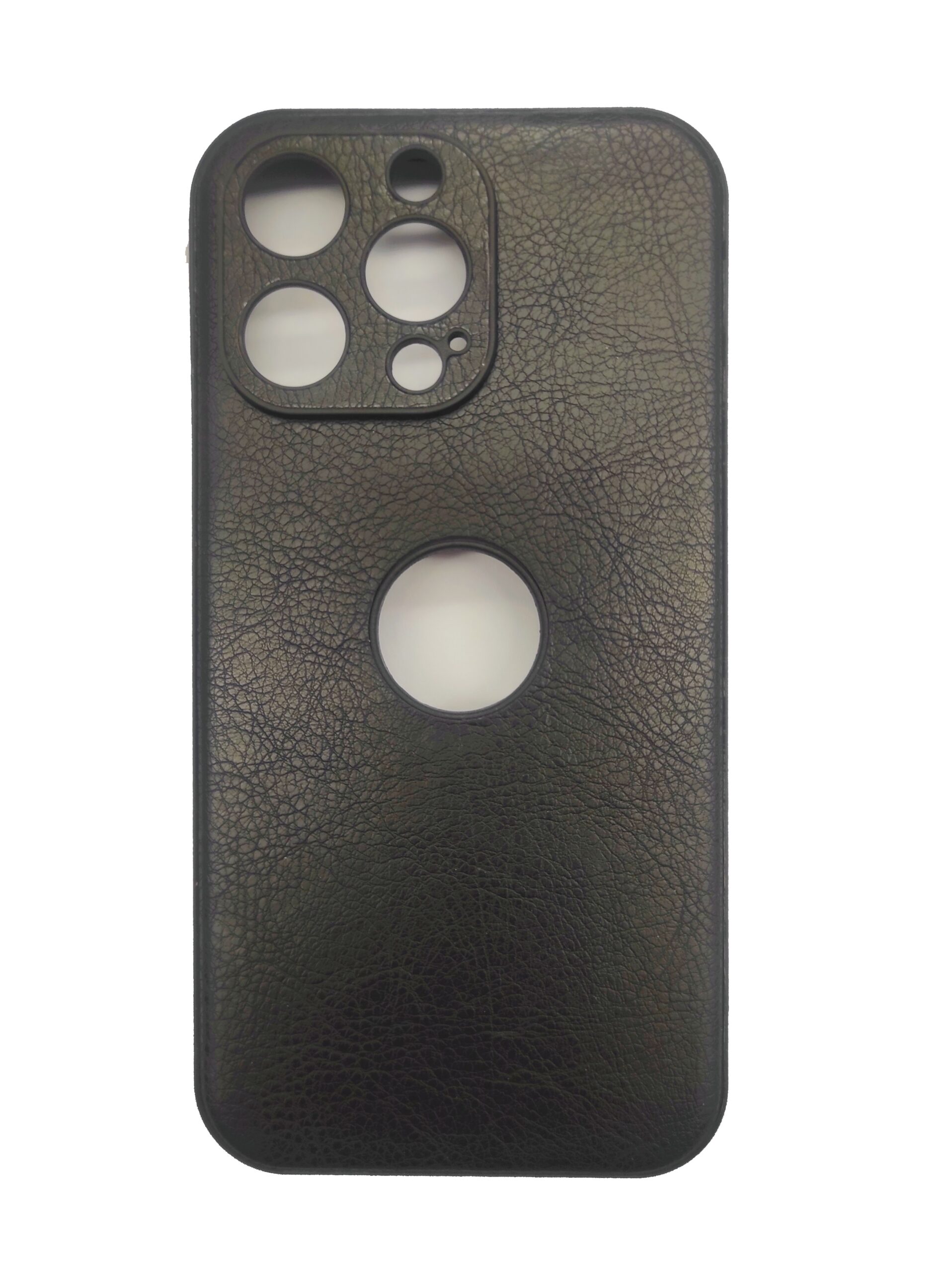 iPhone 13 Pro Max Θήκη Μαύρη PU Leather Black Profile Semihard Cover Case Black