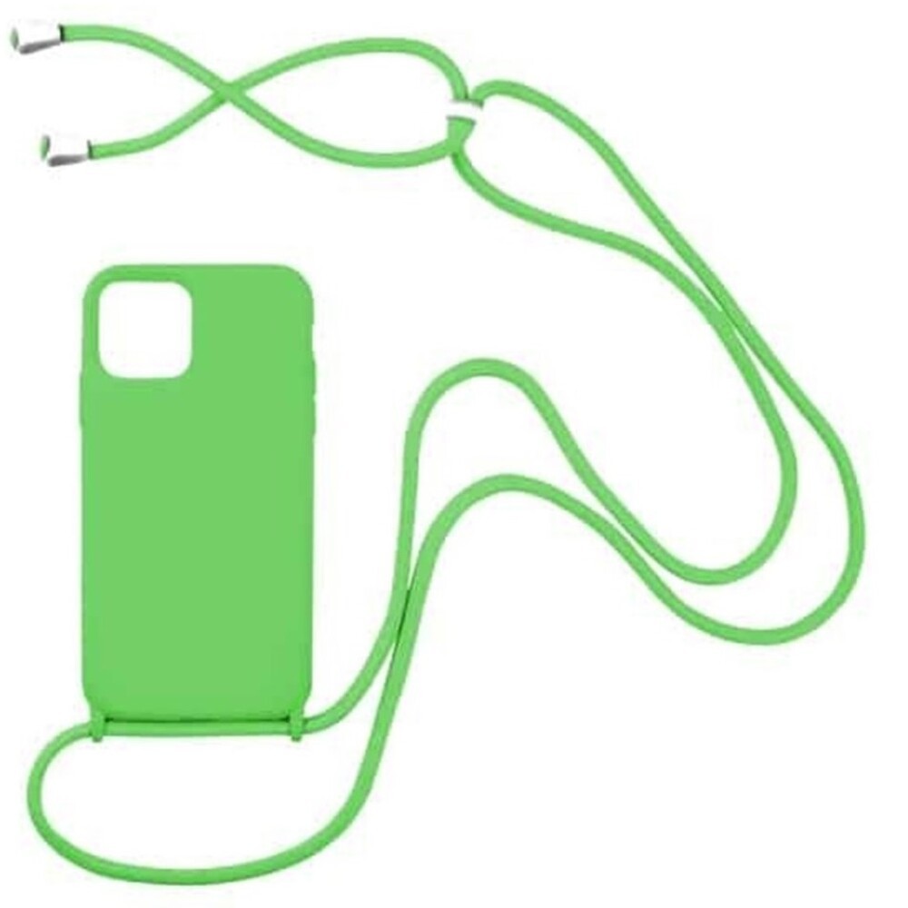 Forcell iPhone 13 Pro Max Soft Touch Θήκη Σιλικόνης Με Λουράκι - Green