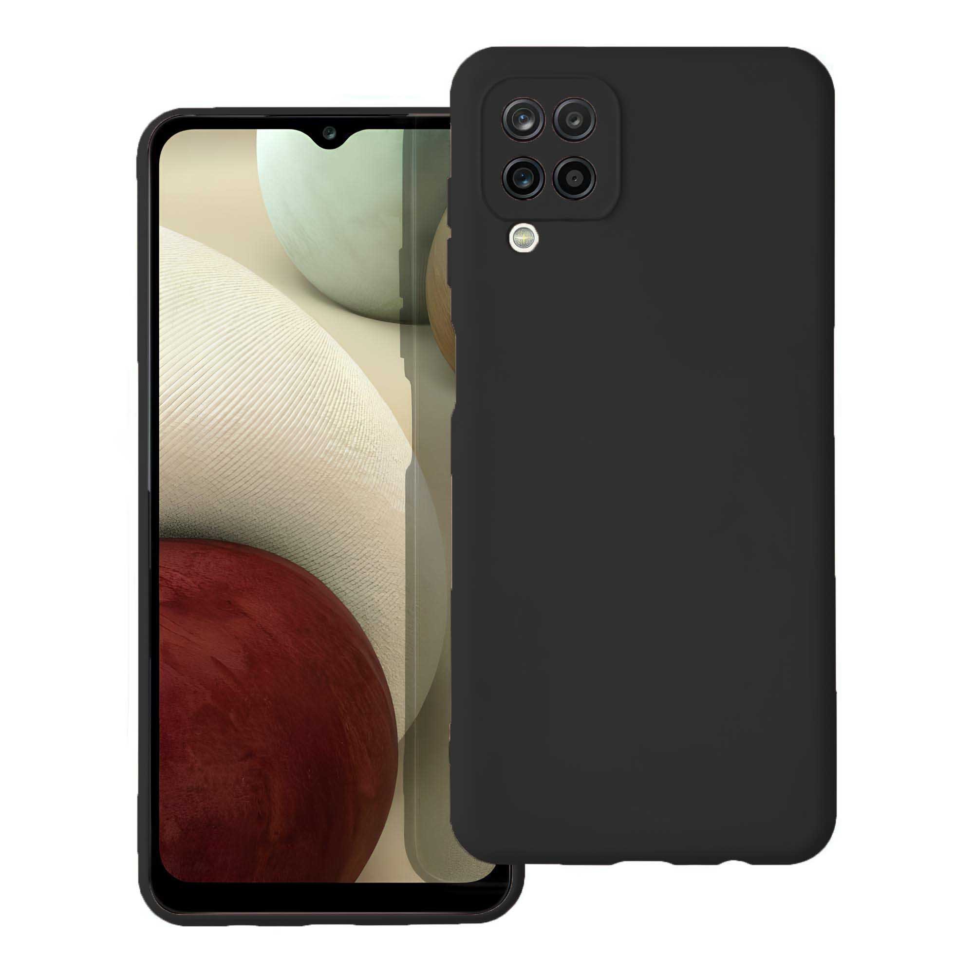 Forcell Samsung Galaxy A12 / M12 Soft Touch Θήκη Σιλικόνης - Black