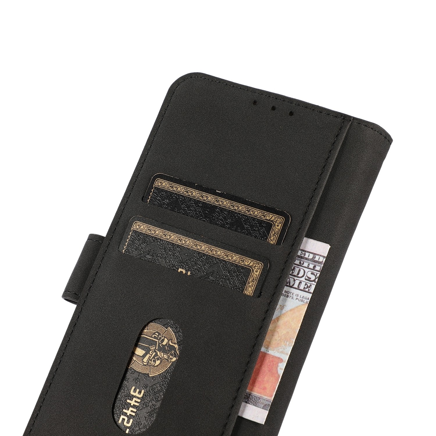 Samsung Galaxy A34 5G Θήκη Βιβλίο Μαύρο KHAZNEH Matte Texture Phone Case Black