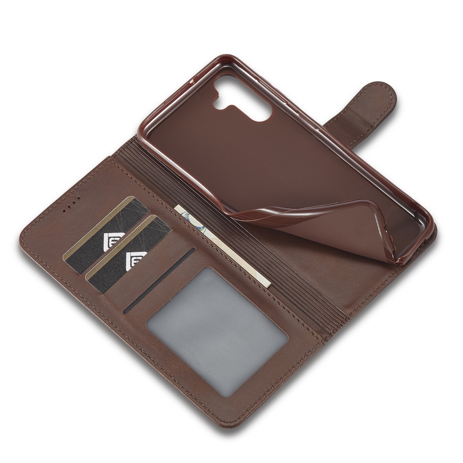 Samsung Galaxy A54 5G Θήκη Βιβλίο Καφέ LC.IMEEKE Calf Texture Phone Case Brown