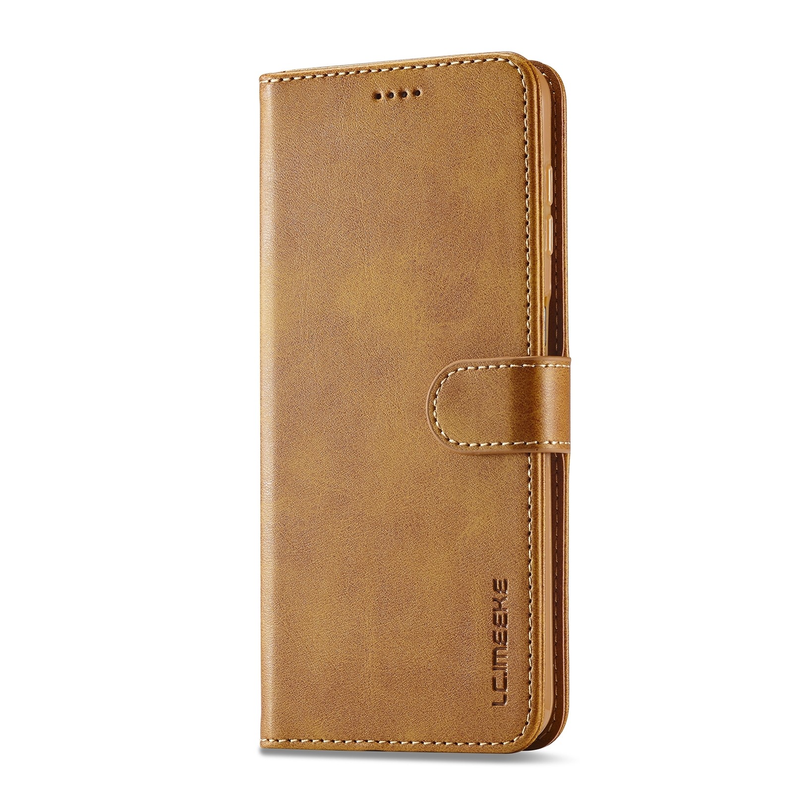 Samsung Galaxy A54 5G Θήκη Βιβλίο Ανοιχτό Καφέ LC.IMEEKE Calf Texture Phone Case Light Brown