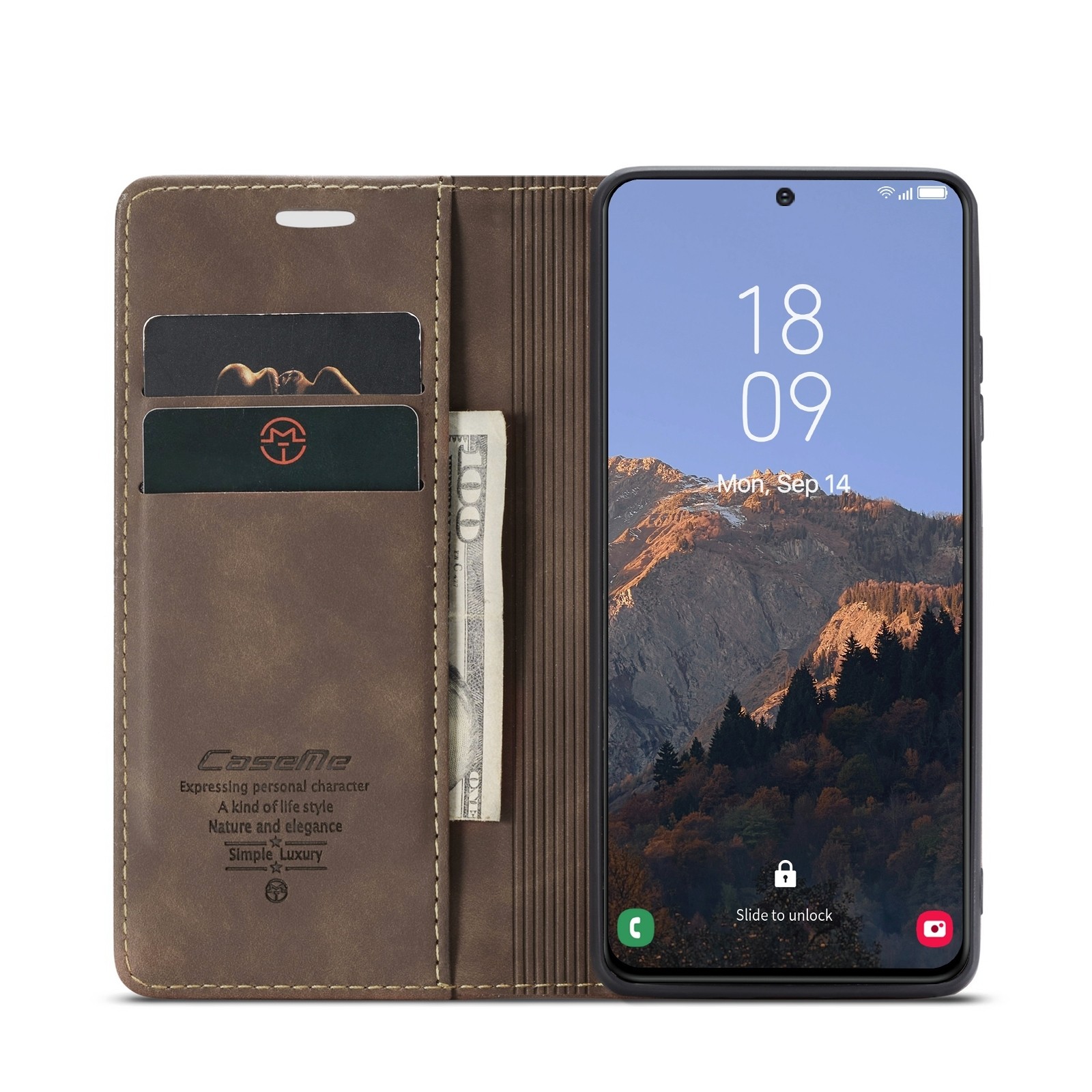 Samsung Galaxy S23 5G Θήκη Βιβλίο Καφέ CaseMe 013 Multifunctional Horizontal Flip Phone Case Coffee