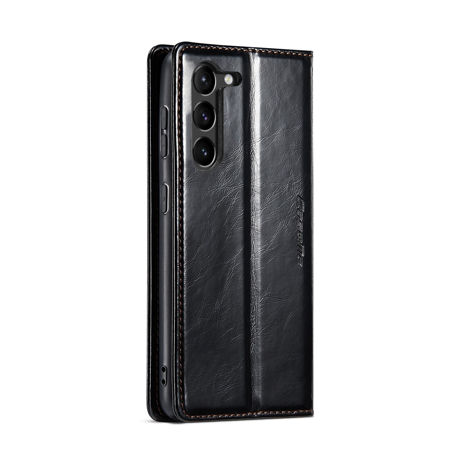 Samsung Galaxy S23 Plus 5G Θήκη Βιβλίο Μαύρο CaseMe 003 Crazy Horse Texture Phone Case Black
