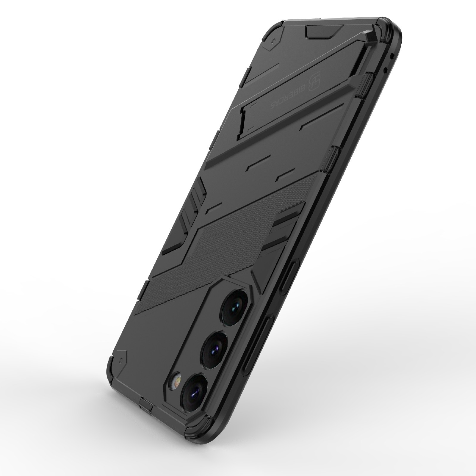 Samsung Galaxy S23 Plus 5G Σκληρή Θήκη Μαύρη Με Σταντ Punk Armor 2 in 1 PC + TPU Shockproof Phone Case with Invisible Holder