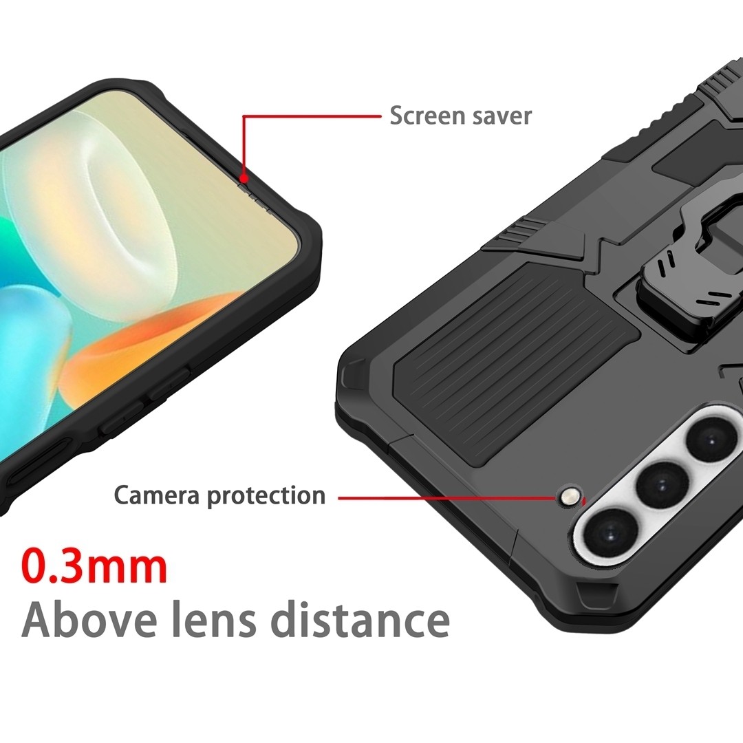 Samsung Galaxy S23 5G Θήκη Μαύρη Armor Warrior Shockproof PC + TPU Phone Case Black