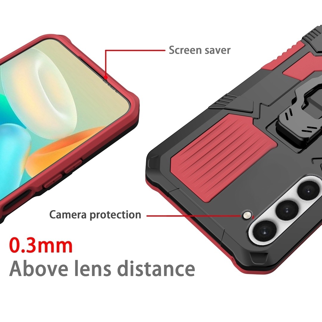 Samsung Galaxy S23 5G Θήκη Κόκκινη Armor Warrior Shockproof PC + TPU Phone Case Red