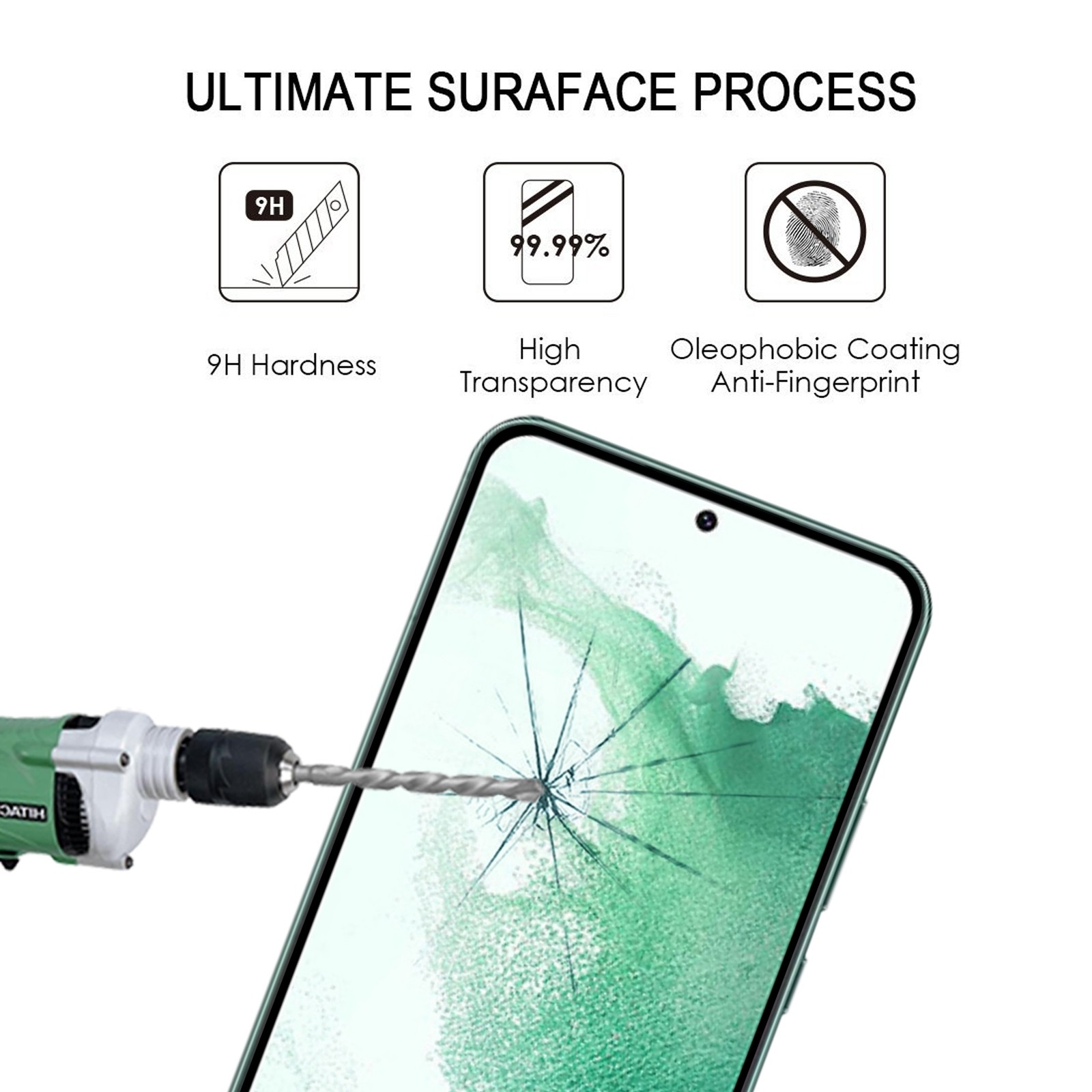 Samsung Galaxy S23 Plus 5G Προστατευτικό Τζαμάκι Μαύρο Full Glue Full Screen Tempered Glass Film Black