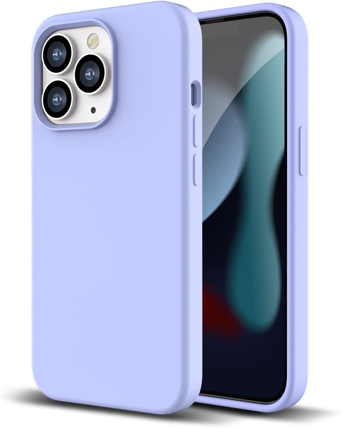 iPhone 13 Pro Θήκη Σιλικόνης Μωβ Soft Touch Silicone Rubber Soft Case Purple