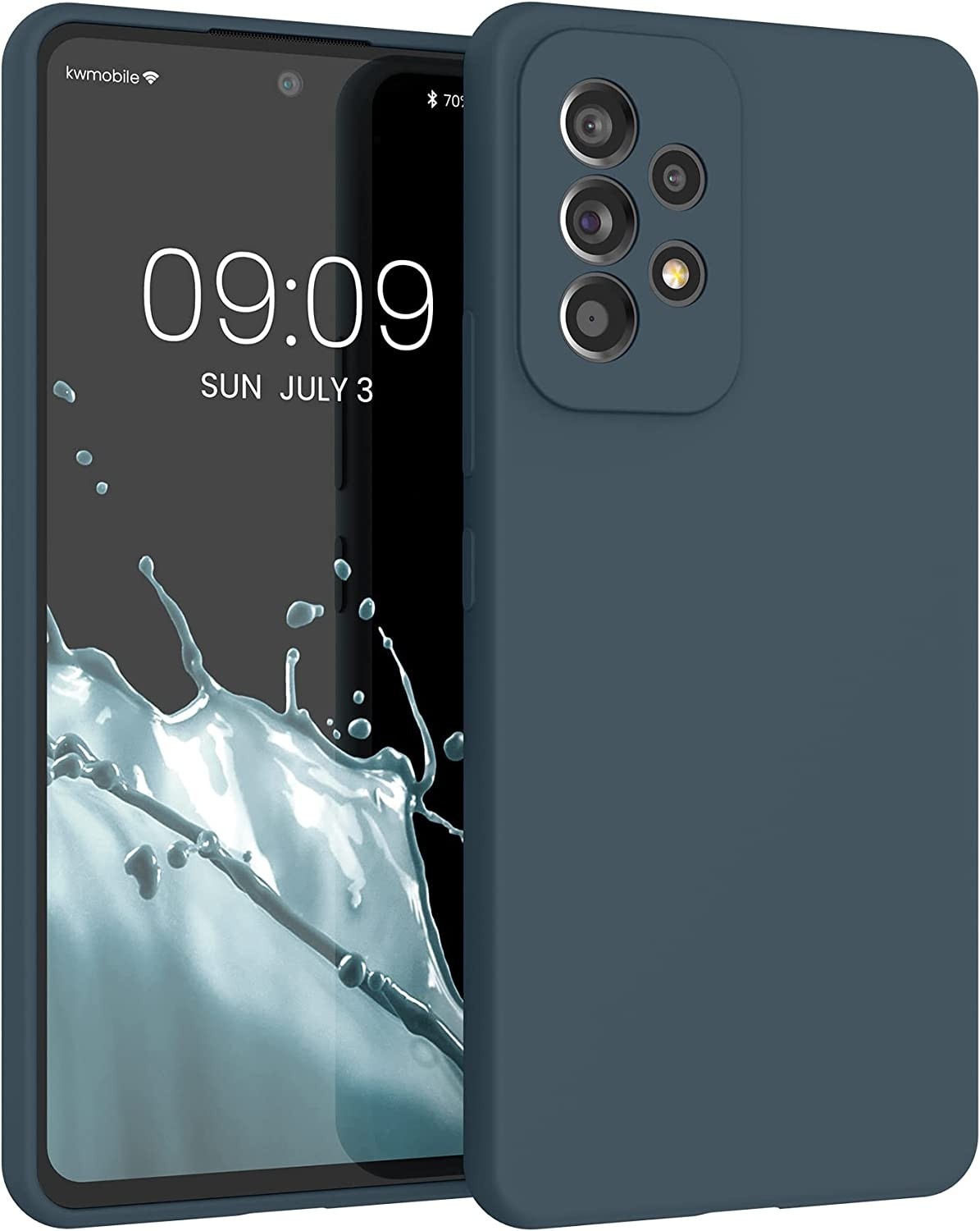 Samsung Galaxy A53 5G Θήκη Σιλικόνης Μπλε Soft Touch Silicone Rubber Soft Case Navy