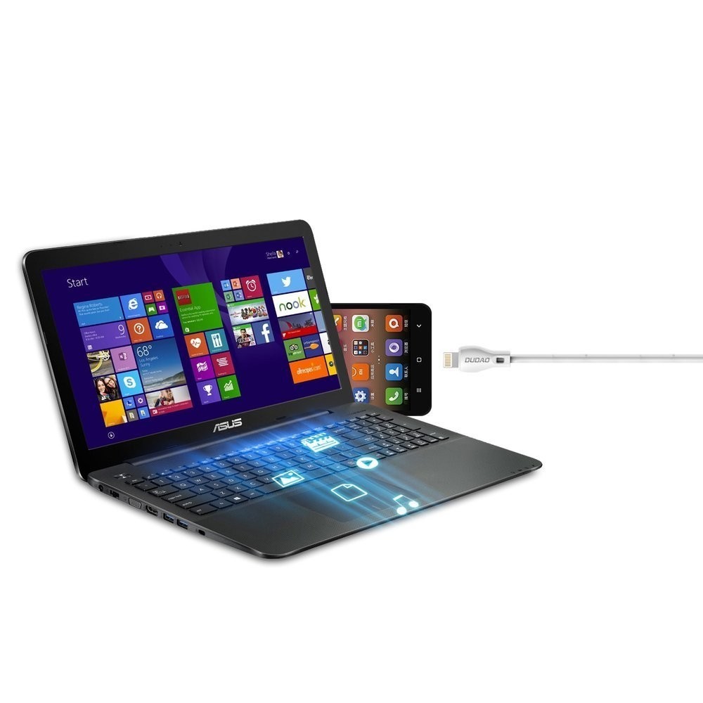 Dudao Regular USB to Lightning Cable 2.1A Λευκό 2m L4L