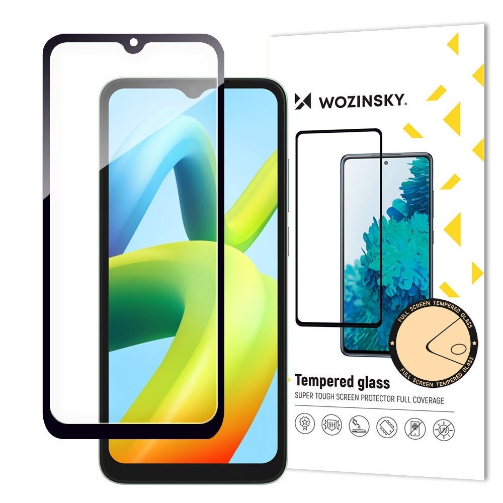 Xiaomi Redmi A1 Plus / A2 Plus Προστατευτικό Τζαμάκι Μαύρο Wozinsky Full Glue Full Screen Tempered Glass Black